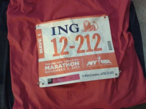 My race number