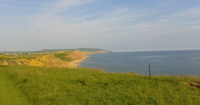 The view from the campsite across the English Channel.